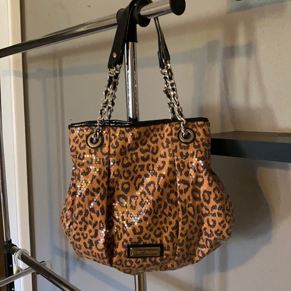 Betsey Johnson Leopard Sequin Tote
